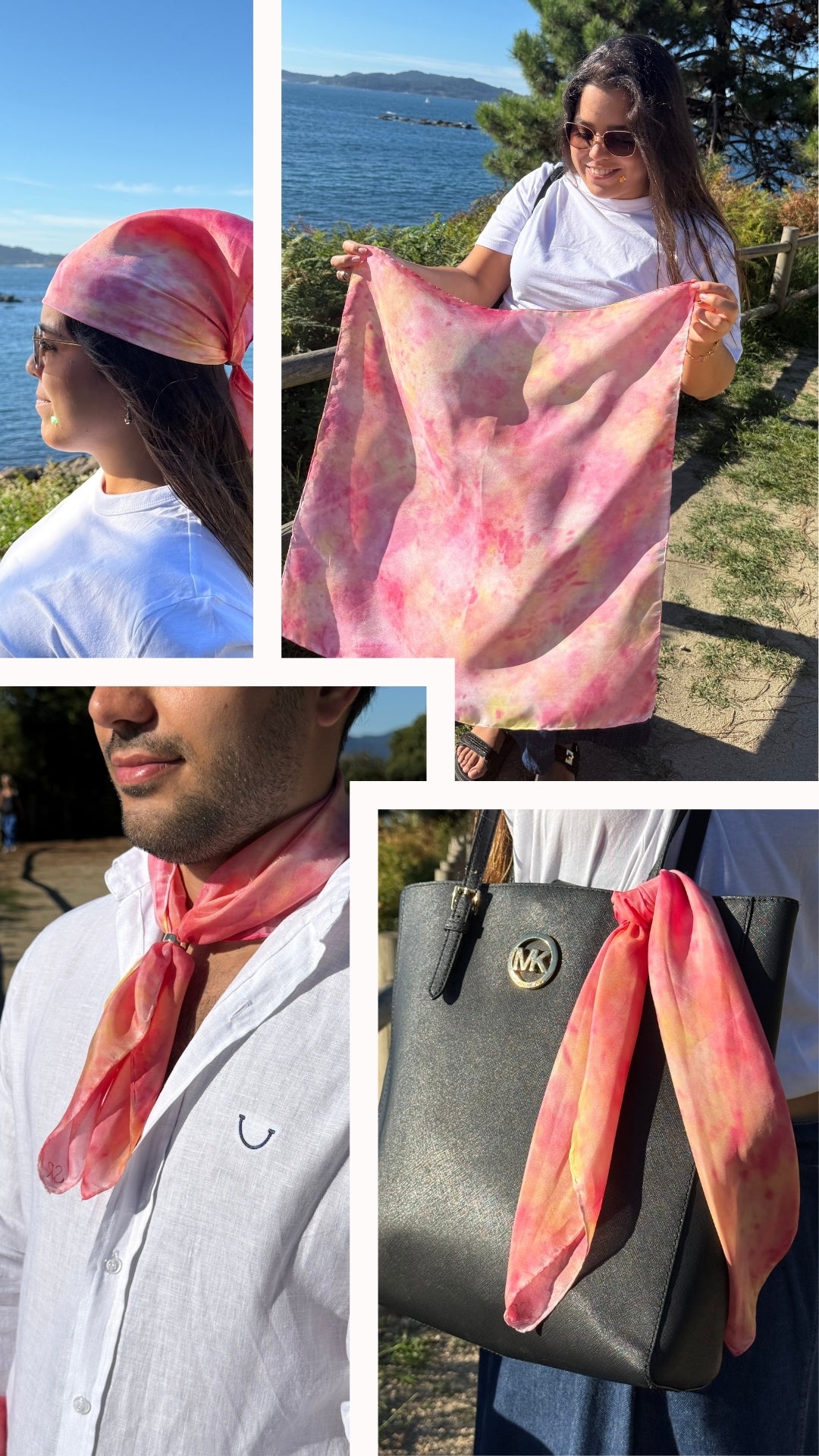 Endless Summer | Pañuelo de seda pintado a mano